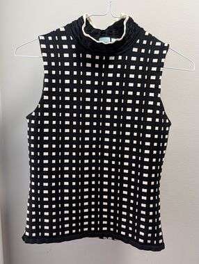 Sleeveless Bodycon Mock Neck Knit Top